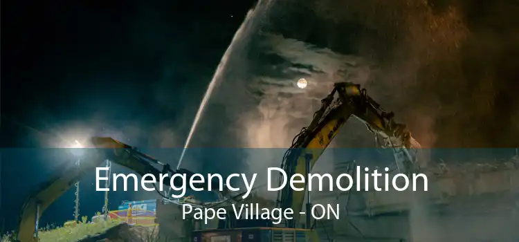 Emergency Demolition Pape Village - ON